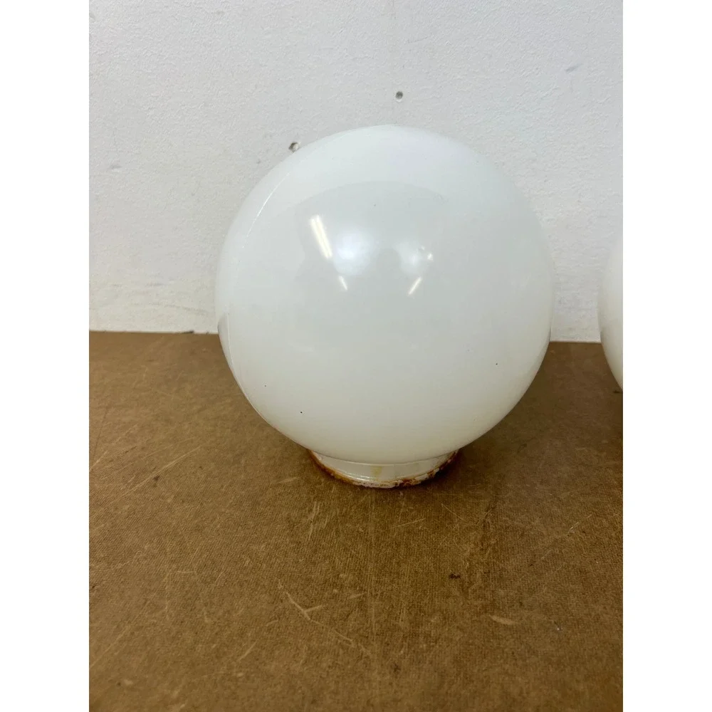 Vintage White Milk Glass Globe Lamp Shades 6
